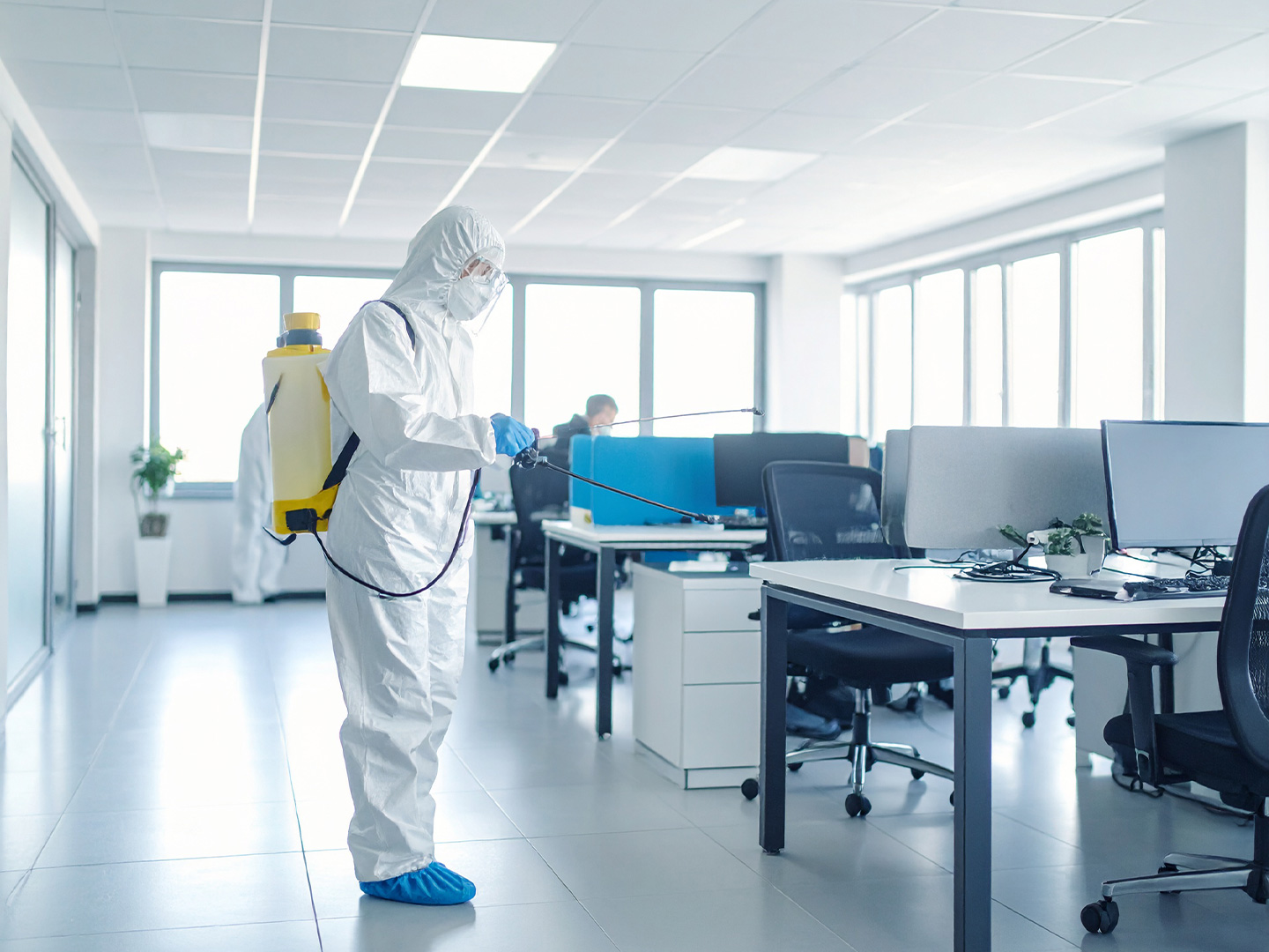 disinfezione aree di lavoro