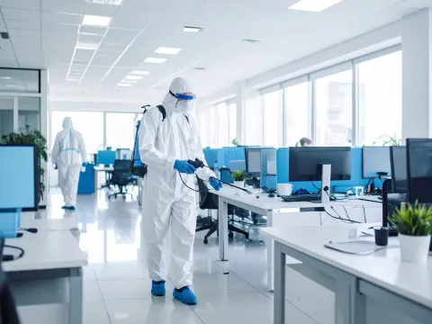 disinfezione aree di lavoro